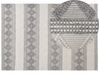 Teppich Wolle beige / grau 160 x 230 cm geometrisches Muster Kurzflor BOZOVA_830967