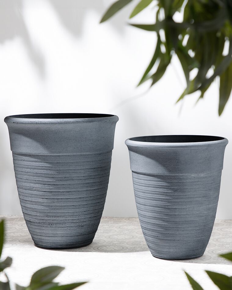 Pot De Fleurs Aspect Béton Fiberstone 100cm, Pour Intérieur Et