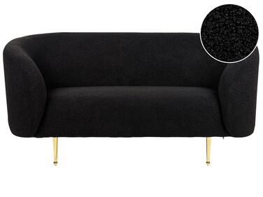 2-istuttava sohva buklee musta LOEN