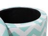 Storage Footstool Mint Green and White TUNICA_657589