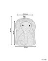 Aufbewahrungskorb mit Deckel Wasserhyazinthe naturfarben Elefantenform 68 cm DOGON_838185