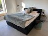 Łóżko kontynentalne tapicerowane 180 x 200 cm czarne PRESIDENT_848504