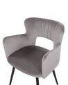 Set of 2 Velvet Dining Chairs Grey SANILAC_847136