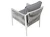 Lounge Set Aluminium weiß 4-Sitzer Auflagen grau LATINA _702670