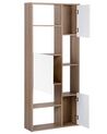 Bookcase Light Wood with White GRADA_756839