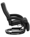 Faux Leather Recliner Chair Black MIGHT_709341