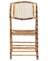 Lot de 4 chaises pliantes en bois de bambou marron TRENTOR_775196