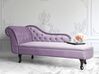 Left Hand Chaise Lounge Velvet Light Violet NIMES_696873