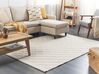 Vlnený koberec 140 x 200 cm krémová biela ELLEK_802976