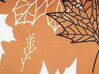 Coussin en velours à motif de feuilles orange 45 x 45 cm POINSETTIA_834894