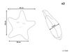 Lot de 2 coussins décoratifs gris en forme étoiles 40 x 40 cm BHOPAL_801236