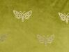 Set of 2 Velvet Cushions Butterfly Pattern 45 x 45 cm Light Green YUZURI_857836