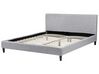 Čalouněná postel ve světle šedé barvě 160 x 200 cm FITOU_875256