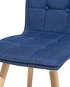 Set of 2 Fabric Dining Chairs Blue BROOKLYN_696413