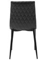 Set of 2 Dining Chairs Faux Leather Black MONTANA_692914