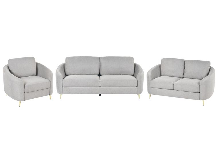 Conjunto de sofás com 6 lugares em tecido cinzento TROSA_851996