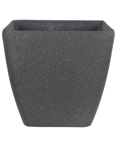 Maceta de mezcla de piedra gris oscuro 42 x 42 cm ZELI