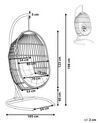 PE Rattan Hanging Chair with Stand Light Grey SESIA_806075