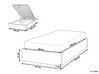 Čalúnená posteľ s úložným priestorom 90 x 200 cm svetlobéžová DINAN_903612