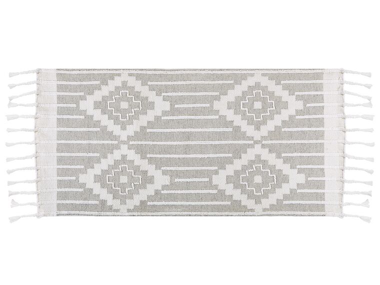 Outdoor Area Rug 80 x 150 cm Grey and White TABIAT_852856