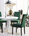 Set of 2 Velvet Dining Chairs with Ring Green VELVA II_781887