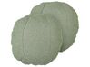 2 poduszki dekoracyjne teddy ⌀ 30 cm zielone RUTABAGA_906132