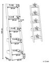 5 Tier Ladder Shelf Dark Wood MOBILE DUO_764540