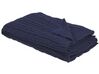 Cotton Blanket 110 x 180 cm Dark Blue ANAMUR_753210