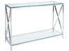 Glass Top Console Table Silver AUDET_857857