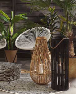 Lyhty pajupuu musta 80 cm LUZON Lyhty pajupuu musta 80 cm LUZON