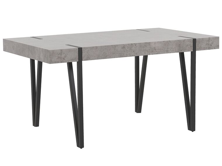 Mesa de jantar com efeito de concreto com preto 150 x 90 cm ADENA_782305