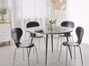 Kulatý jídelní stůl ⌀ 120 cm betonový efekt s černým ODEON_775971