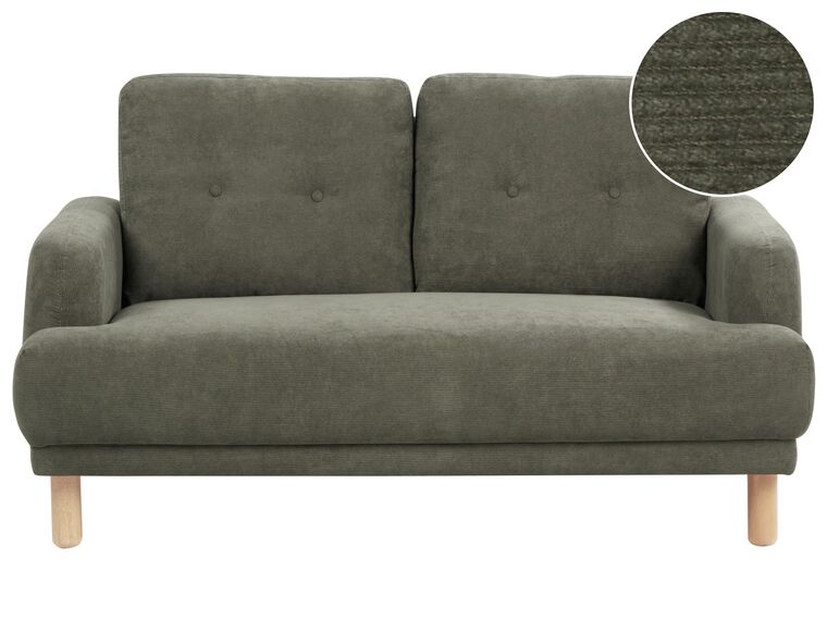 2-istuttava sohva vakosametti tummanvihreä TUVE_911643