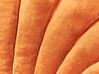 Lot de 2 coussins en forme de coquillage en velours orange 47 x 35 cm CONSOLIDA_889128