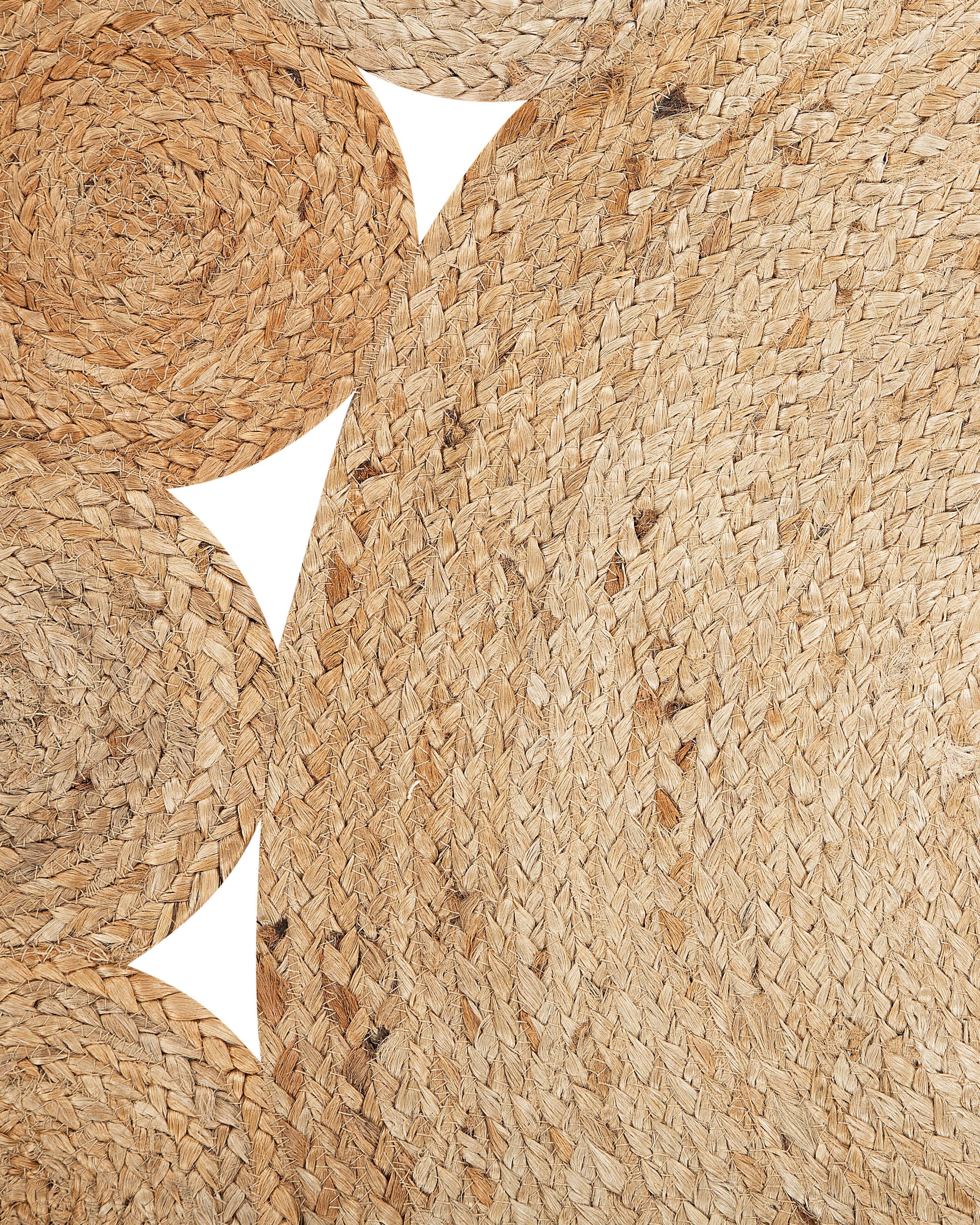 Dywan okrągły z juty ø 120 cm beżowy AHLAT