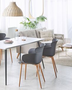 Tuoli muovi musta 2 kpl SUMKLEY