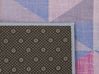 Teppich blau-grau 80 x 150 cm geometrisches Muster Kurzflor KARTEPE_715476