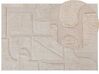 Teppich Baumwolle beige 160 x 230 cm abstraktes Muster Kurzflor DIYADIN_817470
