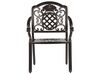 Zestaw ogrodowy metalowy stół i 4 krzesła brązowy SALENTO_765277