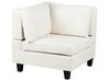 Canapé 3 places avec ottoman en tissu blanc UNSTAD_893449