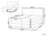 Boxspringbett Polsterbezug hellgrau mit Bettkasten hochklappbar 160 x 200 cm DYNASTY_873645