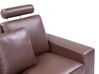 Right Hand Corner Leather Sofa Brown STOCKHOLM _10934