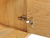 Sideboard heller Holzfarbton / schwarz 3 Türen NIKEA_874872