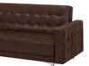 3 Seater Faux Leather Sofa Bed Brown ABERDEEN_717508