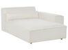 Left Hand Boucle Chaise Lounge White HELLNAR_911301