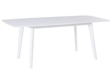 Rozkladací jedálenský stôl 150/195 x 90 cm biely SANFORD