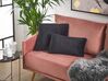 Set of 2 Pleated Cushions 45 x 45 cm Black GUDARI_801503