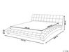 Leather EU Super King Size Bed White LILLE_672993