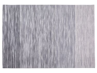 Alfombra de lana gris claro 140 x 200 cm KAPAKLI