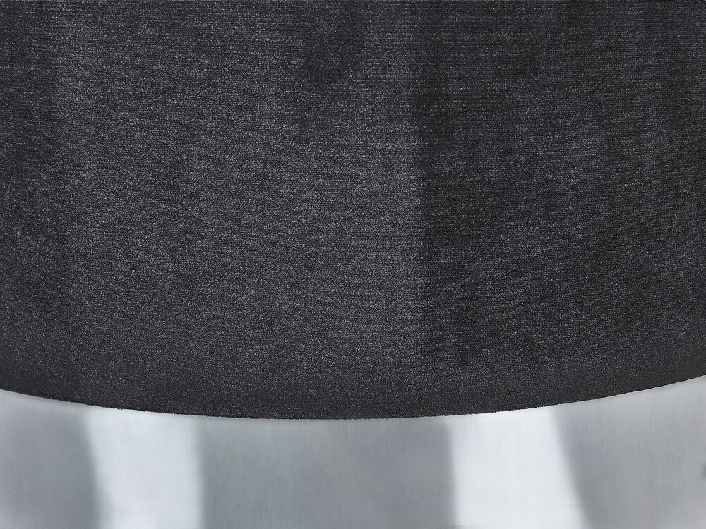 Pouf Samtstoff mit Stauraum schwarz 2er Set DORIS | Beliani.at
